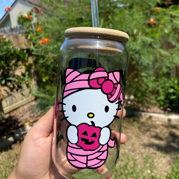 Custom Halloween Mummy Hello Kitty Libby Cup - Picture 2 of 6